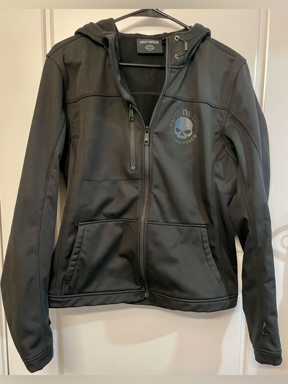 Harley-Davidson Black Skull Zip-Up Jacket